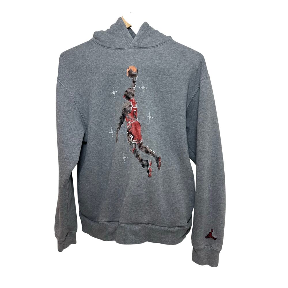 Nike Jordan Jumpman Essential Graphic Fleece Pullover Hoodie Size Medium